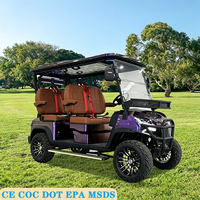 Voiturette de golf électrique de luxe 4 places, haute vitesse, tout-terrain, pour les zones touristiques, les plages et les excursions en plein air