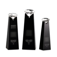 Trophée en cristal 3D gravé au laser Hypercrafts K9, logo personnalisé pour coffret cadeau d'entreprise, souvenir