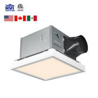 Kombinasi Lampu dan Kipas Exhaust Kamar Mandi, Kipas Exhaust Pipa 4 Inch, Kipas Exhaust Rumah Besar dengan Kontrol Kelembapan dan Timer untuk Kamar Mandi