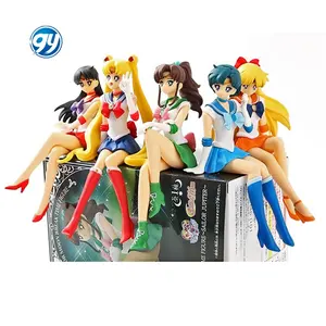 15cm Anime Sailor Moon modelo Hino Rei coche accesorios colección PVC muñeca Sailor Mars Júpiter Mercury Venus figuras juguetes regalos