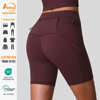 Shorts de sport Aoyema pour femme, taille haute, effet seconde peau, séchage rapide, yoga, extérieur, très élastiques, effet ventre plat