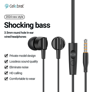 ฉลองครบรอบหูฟังแบบมีสาย Universal 3.5mm Jack 1.2M หูฟังสเตอริโอแบบเสียบหูพร้อมไมโครโฟนสำหรับโทรศัพท์มือถือและพีซี - Product Image 1