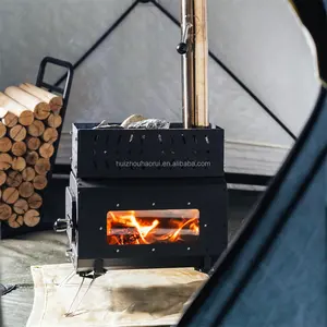 موقد خيمة ساونا محمول خارجي يعمل بحرق الخشب يعمل بالبخار الجاف عالي الكفاءة موقد ساونا للتدفئة