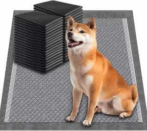 Tapis d'apprentissage pour chiots en charbon de bambou, super absorbants, imperméables, jetables, anti-fuites, 6 couches, pour l'entraînement des chiots - Product Image 1