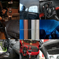 Cómodo y Suave Tapizado de Tela de Gamuza Gris Claro Adhesivo para Interiores de Automóviles, Accesorios para Automóviles