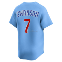 Camiseta de Béisbol Bordada al por Mayor de los Chicago Cubs de EE. UU. # 4 Crow-Armstrong # 7 Dansby Swanson # 3 Artículos de Softbol de Alex Bregman