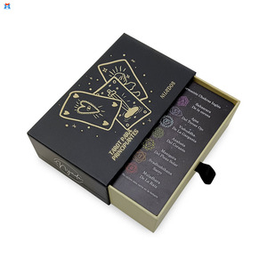 Carta de <span class=keywords><strong>Tarot</strong></span> de plástico resistente a los arañazos resistente al agua de alta calidad con diseño personalizado al por mayor con caja de cajón - Product Image 1