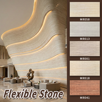 Grande dalle de pierre flexible, Travertin, Piliers romains, Décoration murale extérieure, Panneau souple, Brique MCM en argile, Plaque naturelle, Imperméable
