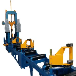 PLC H/T/I Beam Assembly and Weld and Straighten Equipment for Steel Structure Production Line