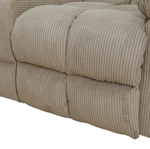 Ensemble de canapés inclinables 3 places en velours côtelé beige pour salon - Product Image 4