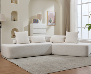 Canapé modulaire convertible minimaliste Cloud, ensemble moderne 4 places pour appartement et hôtel, aucun assemblage requis - Product Image 1