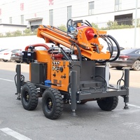 Foreuse hydraulique diesel portable pour puits d'eau, machine de forage haute performance 200m, vente directe fabricant