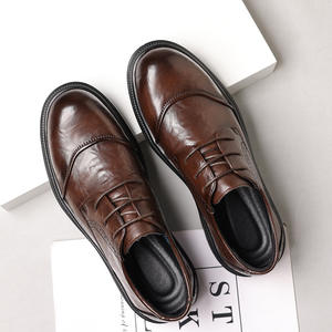 Zapatos de cuero casuales de negocios para hombre - zapatos formales de estilo británico para novio de boda - Product Image 3