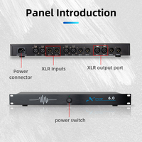 Supresor de Retroalimentación BHA XTR 6.0 con Transformador de Potencia Toroidal, Procesador de Audio para Altavoces, Sistema de Sonido Digital, 6 Entradas y 6 Salidas
