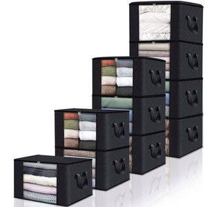 Large Space Saver Comforters Foldable Underbed Storage, Bags Zip with Clear Window for Blankets Clothes - Product Image 5