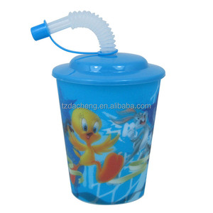 IML BPA free Plastic Lenticular Cup with Lid and Straw - Product Image 2