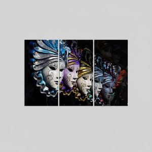 Elegant Art Deco Printed <b>Canvas</b> Panel Set Landscapes Scenic Clear <b>Frame</b> Modern Home Decor Hanging Set of 3 - Product Image 2