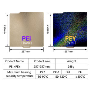 Feuille Pei et <span class=keywords><strong>Pey</strong></span> pour accessoires d'imprimante 3D Bambu Lab X1/P1P 257*257mm pièces d'imprimante 3D magnétique PEI <span class=keywords><strong>PEY</strong></span> - Product Image 5