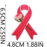 Patch brodé infirmière Journée de la Santé, ruban rose, broderie informatique, étiquette décorative pour vêtements, patch de soins médicaux