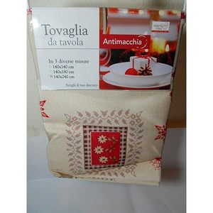 Mantel Navideño Resistente a las Manchas de 140X240 CM, 100% Poliéster, Elegante y Duradero para Cenas Festivas - Product Image 3