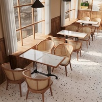Set di Sedie e Tavoli da Pranzo Modulari per Ristoranti e Caffetterie, Poltrone Moderne e Divani Commerciali