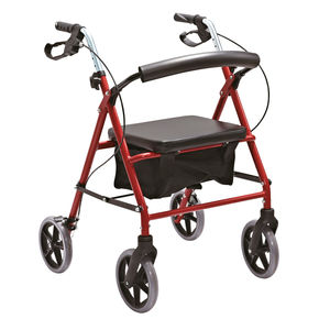 Medical Rollator Walker Ruedas de 6 pulgadas Marco de acero duradero Peso ligero Soportes modernos Asiento plegable de 350 libras Muebles para personas mayores - Product Image 3