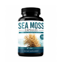 Capsules de mousse de mer, complément de mousse de mer irlandaise, Shilajit, soutien immunitaire pour hommes, complexe minéral naturel, végétalien, marque privée OEM