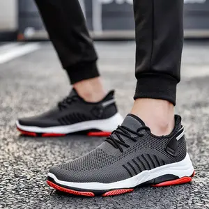 New Style Sports Running Chaussure Injection Fly Knit Pvc Man Shoes Casual Footwear Sneakers