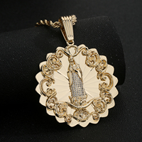 Colgante Redondo con Diseño Popular, Joyería Hip-Hop, Apto para Hombres y Mujeres, Ideal para Parejas.