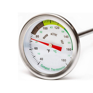 <strong>Compost</strong> <strong>Thermometer</strong> Premium Stainless Steel Bimetal <strong>Thermometer</strong> for Backyard Composting - 2 Inch Diameter - Product Image 2