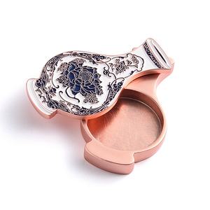 New Style Custom <b>Blush</b> Compact Packaging Empty Solid Perfume Container Vintage Vase Case - Product Image 2