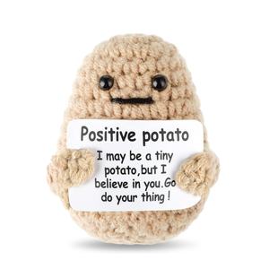 Pommes de terre au crochet inspirantes, cadeaux amusants avec des mots positifs pour les femmes, les amies, les collègues, poupée de pomme de terre émotionnelle faite à la main pour la décoration - Product Image 6