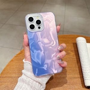 Funda de teléfono móvil de galvanoplastia degradada de lujo, funda de teléfono con arrugas irregulares 3D de bajo <span class=keywords><strong>precio</strong></span> para <span class=keywords><strong>Iphone</strong></span> 16 15 14 pro Max - Product Image 1