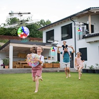 NOUVEAU Ballon volant à capteur de mouvement, Drone volant à induction manuelle avec lumières clignotantes ; Mini drones pour garçons et enfants, Jouets volants à capteur de mouvement