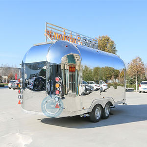 Concession <span class=keywords><strong>foodtruck</strong></span> remorque alimentaire en acier inoxydable pizza imbiswagen magasin d'alimentation double axel food truck avec cuisine complète - Product Image 5