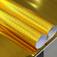 Film autocollant holographique laser arc-en-ciel imprimable pour enseignes publicitaires, compatible avec les imprimantes à solvant écologique, UV et latex, rouleau de vinyle auto-adhésif