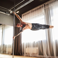 Poteau de danse, ensemble de danse de barre professionnelle de longueur réglable de 45 mm de diamètre, barre de bande de danse amovible portable filature statique