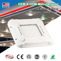 Éclairage d'auvent US en stock 45W 70W 100W 150W 240W Éclairage commercial Garages de stationnement Stations-service Luminaire d'auvent à LED