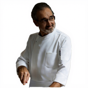Uniforme de chef unisexe pas cher, dernier design, résistant à l'usure, anti-salissure, professionnel, sans bouloches, pour restaurant et bar. - Product Image 1