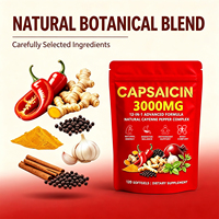 Gélules de Capsaïcine Haute Puissance OEM/ODM 3000mg, Complexe Botanique 12-en-1 avec Aubépine et Betterave pour la Circulation et la Santé Digestive
