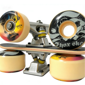 Roues de skateboard en polyuréthane moulé professionnelles en gros, forme double rocker, dureté 102A, logo personnalisé, pour marché noir - Product Image 5