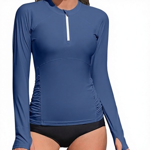 Chaqueta Deportiva de Yoga para Mujer, Transpirable, de Secado Rápido, con Protección UPF50, Cierre de Cremallera 1/4, Cuello Alto, para Running y Fitness - Product Image 3