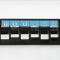 1U 24 ports haut et bas, panneau de raccordement vide, support de gestion de câble avec barre arrière