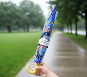 Ombrello per Bambini TSAIYUANZOO TS-A36NS, 8 Stecche in Nylon, Design Cartoon, Apertura Manuale, Protezione da Pioggia e Sole - Product Image 2