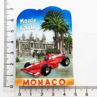 Monaco Monte Carlo Magnetic Racing Championship Cadeaux Casino Tourisme Réfrigérateur Souvenir Vente en gros Aimant de réfrigérateur Monaco personnalisé