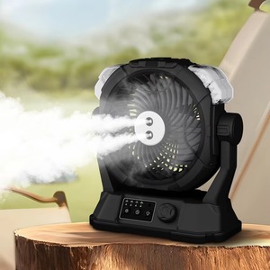 Ventilateur de camping portable à brume d'eau, rechargeable, avec réservoir d'eau de 320 ml, lumière LED, ventilateur de bureau suspendu pour extérieur - Product Image 6