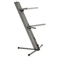 Support de piano électronique portable à double couche |   Support pliable en alliage avec tête filetée pour microphone