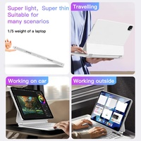 Coque Clavier Magnétique IFacemall pour iPad 10ème Génération 2022 avec Clavier sans Fil et Pavé Tactile, Étui pour Tablette avec Porte-Crayon pour iPad A16