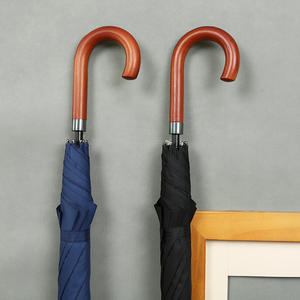 <span class=keywords><strong>Paraguas</strong></span> Recto de Mango Largo para Hombre de Negocios, Retro, con Mango de Madera, Automático, Resistente al Viento, con Impresión de Logotipo Personalizado - Product Image 6