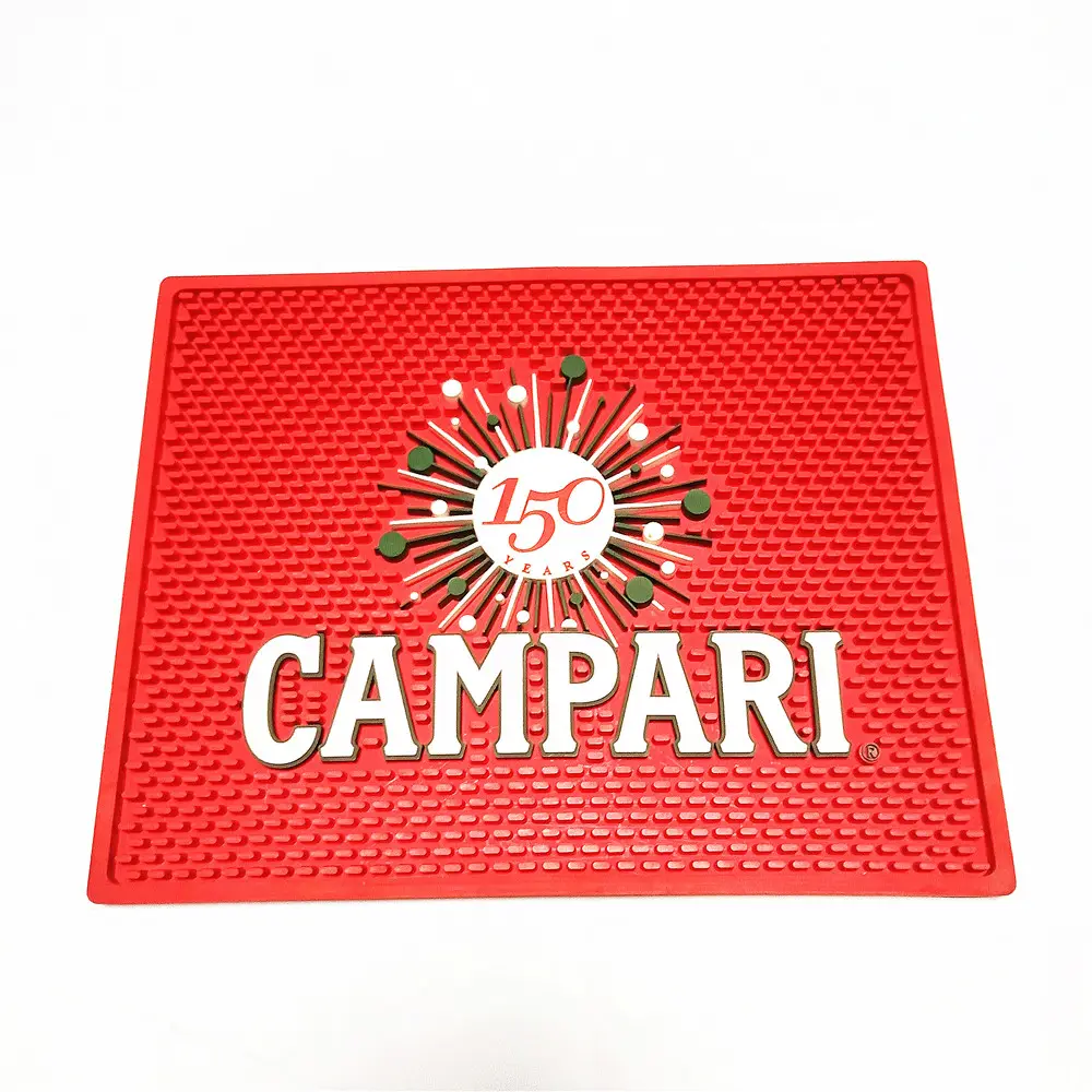 CAMPARI = Trust fornitore all'ingrosso tappetino da Bar promozionale tappetino da Bar personalizzato in gomma morbida in PVC per bere birra